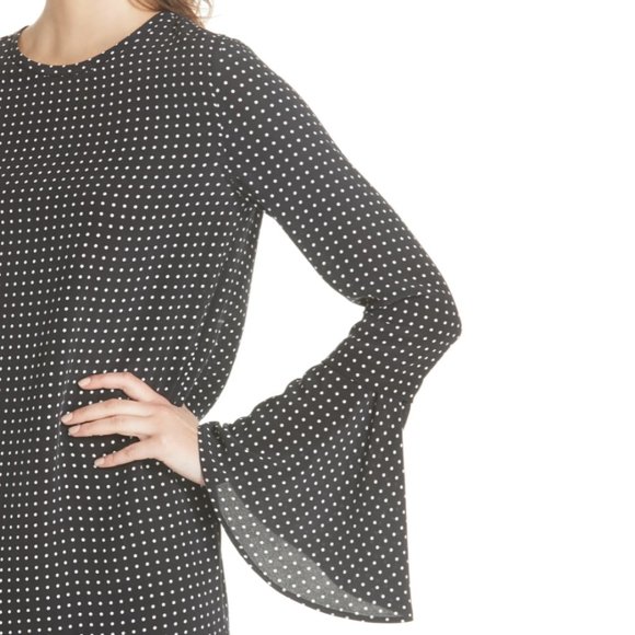 Black Polka Dot Equipment Dress - Picture 3 of 7